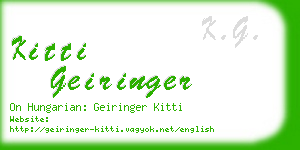 kitti geiringer business card